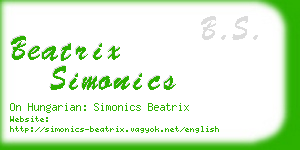 beatrix simonics business card